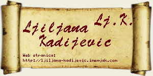 Ljiljana Kadijević vizit kartica